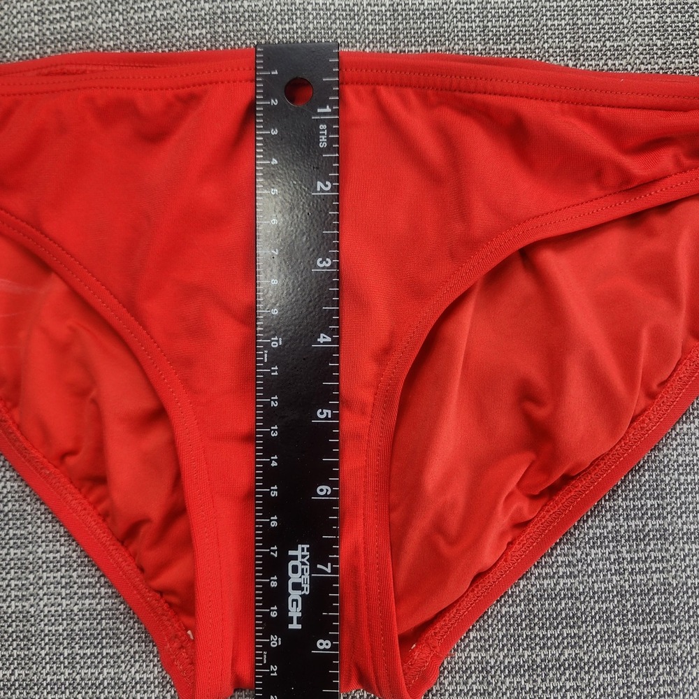 Michael Kors Womens Bikini Set Size 4 Red Bandeau Side Tie MK48427 - Picture 8 of 12